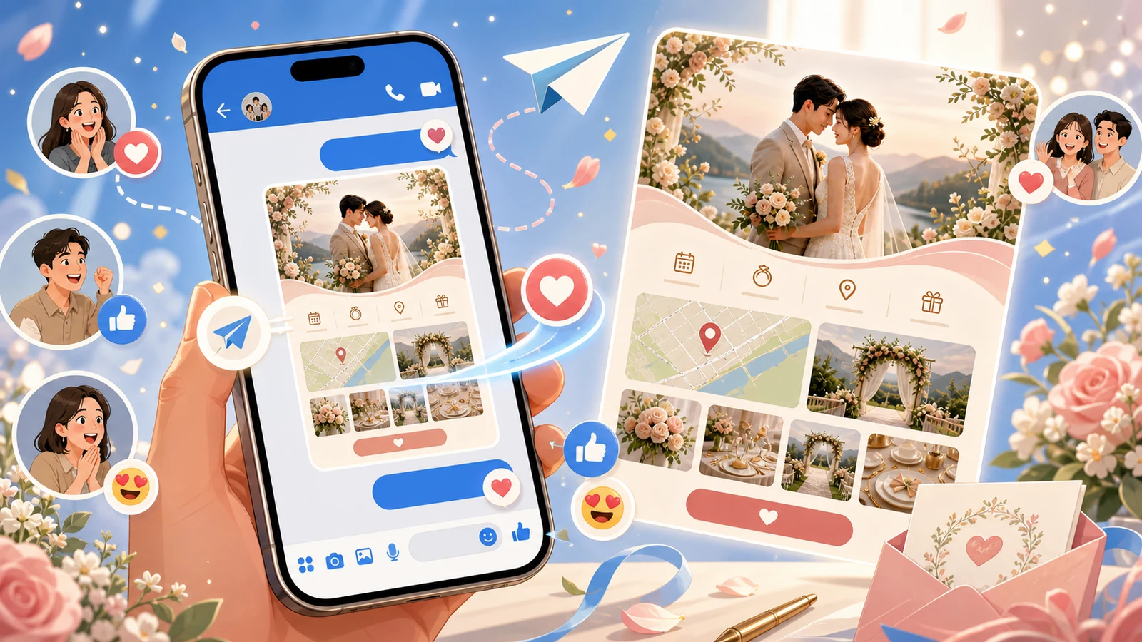 Cách gửi thiệp cưới online qua Messenger để bạn bè mở xem ngay | Mời nhé