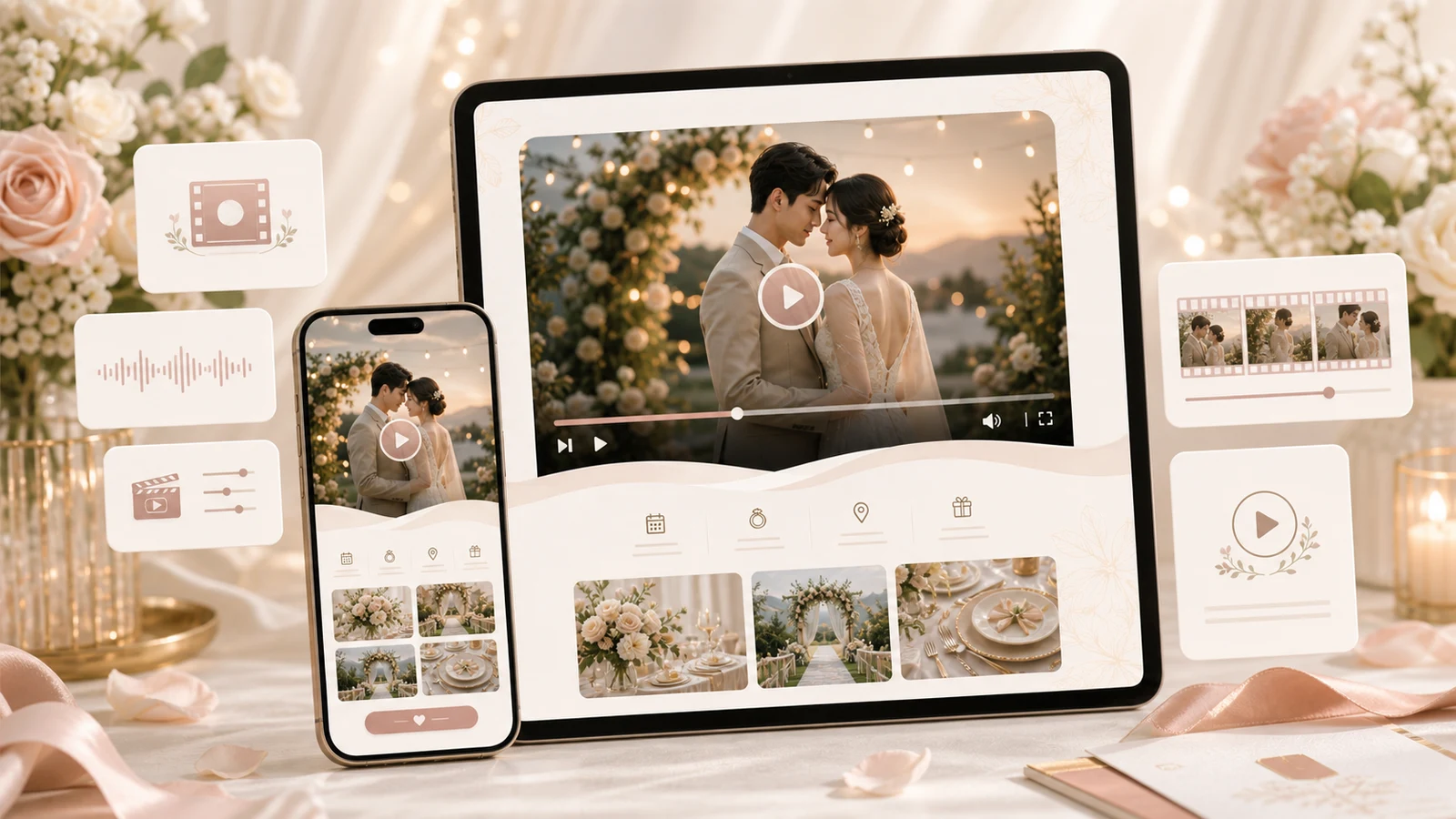 Cách thêm video cưới vào thiệp online mà không làm người xem bị ngợp | Mời nhé