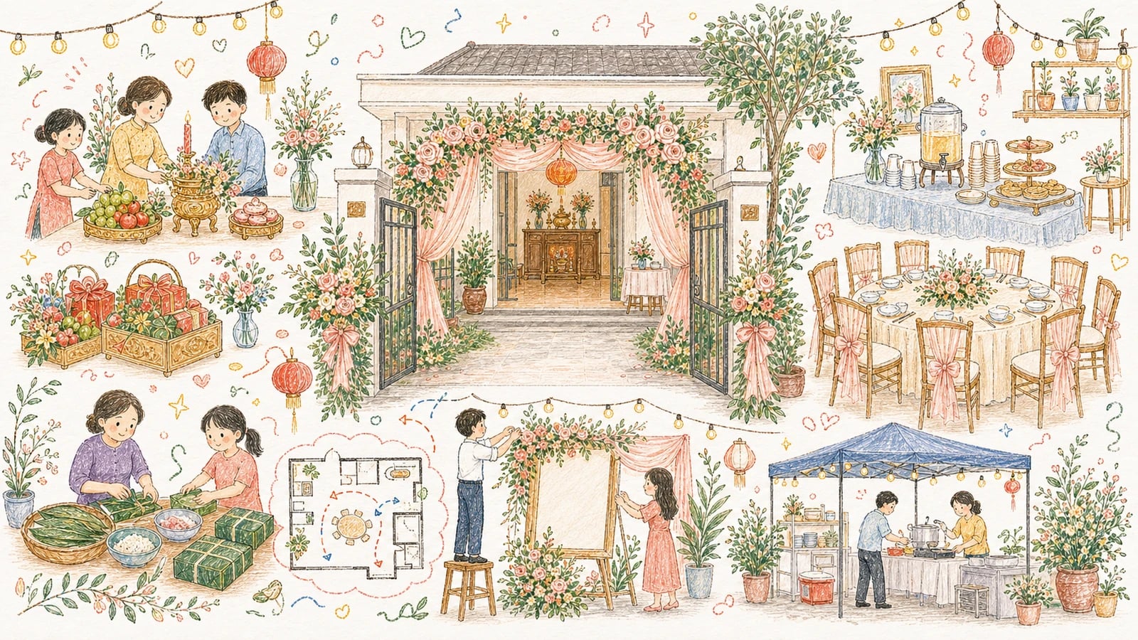 Kinh nghiệm tổ chức cưới tại nhà: điều gì nên tính trước để đỡ mệt