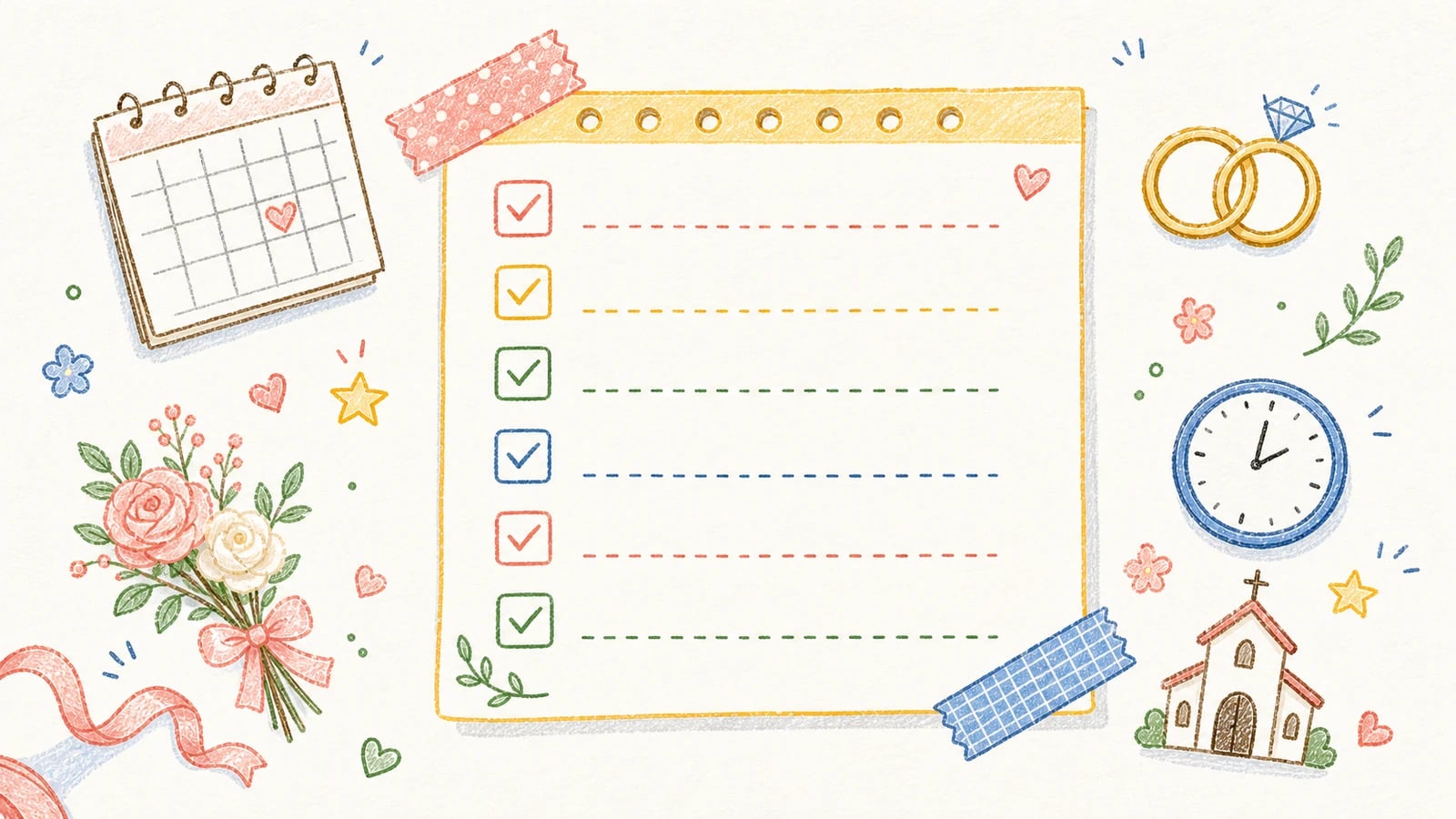 Checklist chuẩn bị cưới 6 tháng: bắt đầu chốt những phần lớn