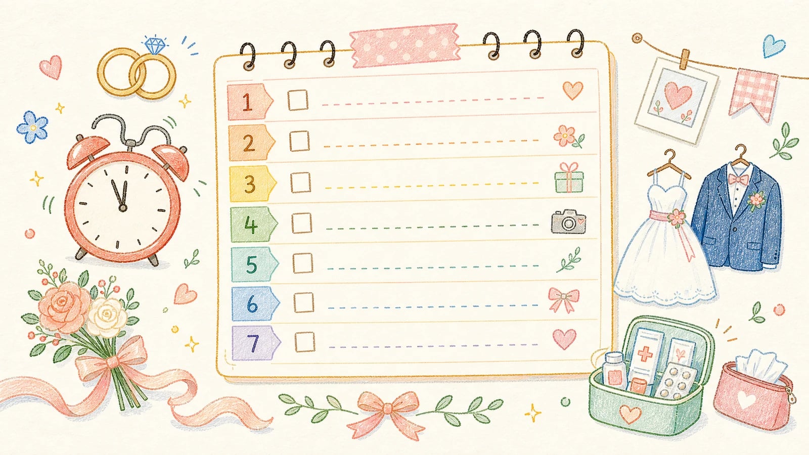 Checklist trước ngày cưới 7 ngày: đừng để tuần cuối thành hỗn loạn