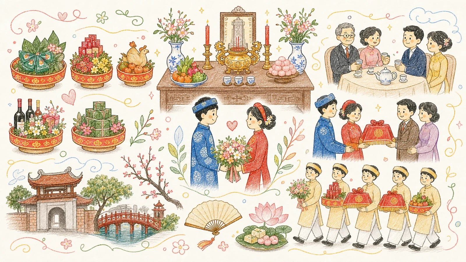 Phong tục cưới miền Bắc: những nét quen thuộc trong cưới hỏi truyền thống