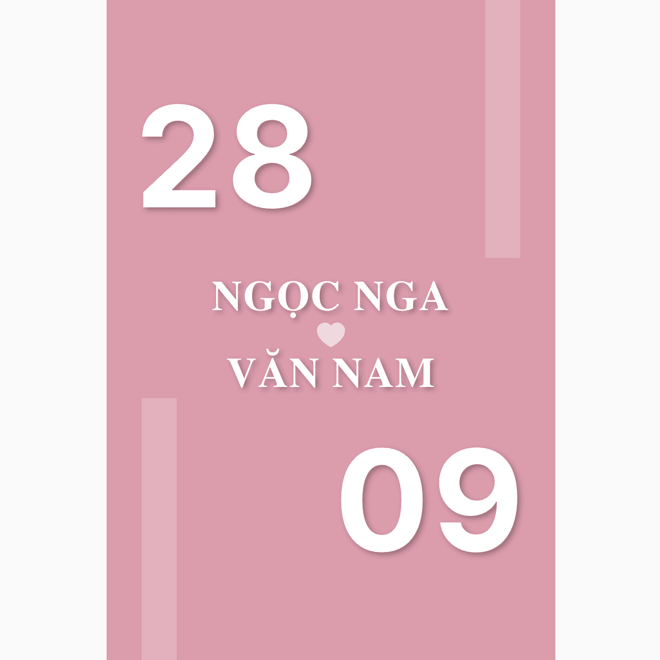 Thiệp cưới Online - Ngày lễ đơn giản - Hồng