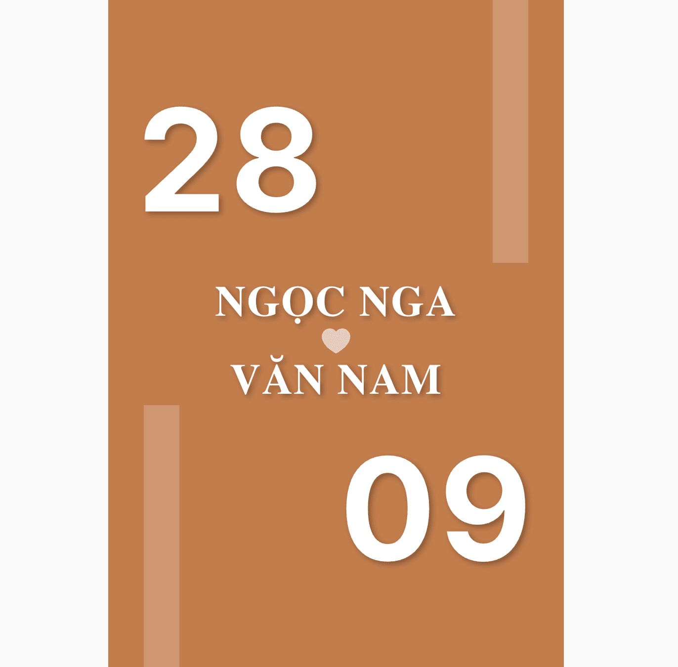 Thiệp cưới Online - Ngày lễ đơn giản - Cam
