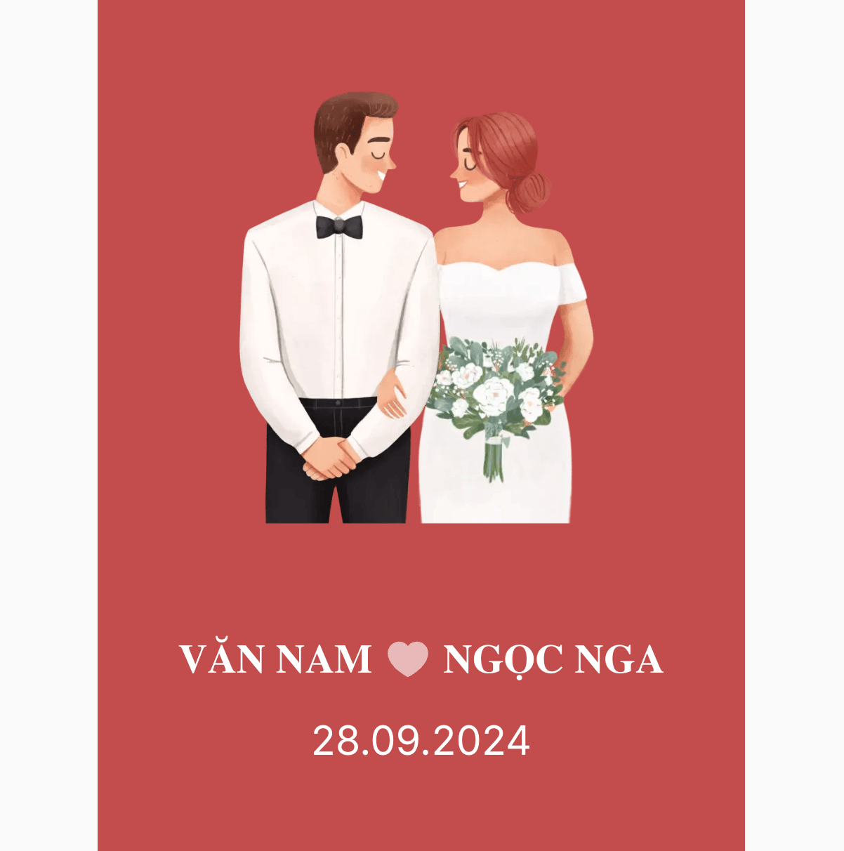 Thiệp cưới Online - Love at first sight - Đỏ