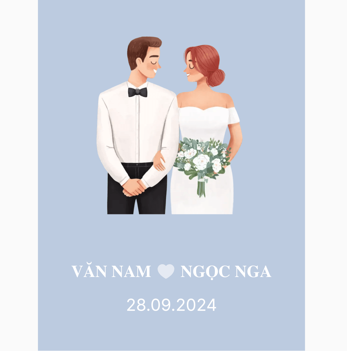 Thiệp cưới Online - Love at first sight - Xanh biển